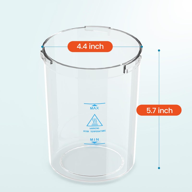 SalonDepot Water Jar for Facial Steamer Universal Plastic Water Cup 2 PCS - Image 2